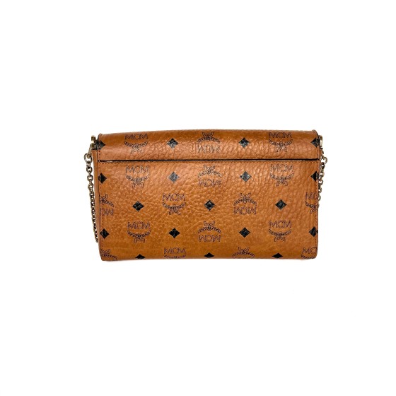 MCM Millie Visetos Chain Shoulder Bag